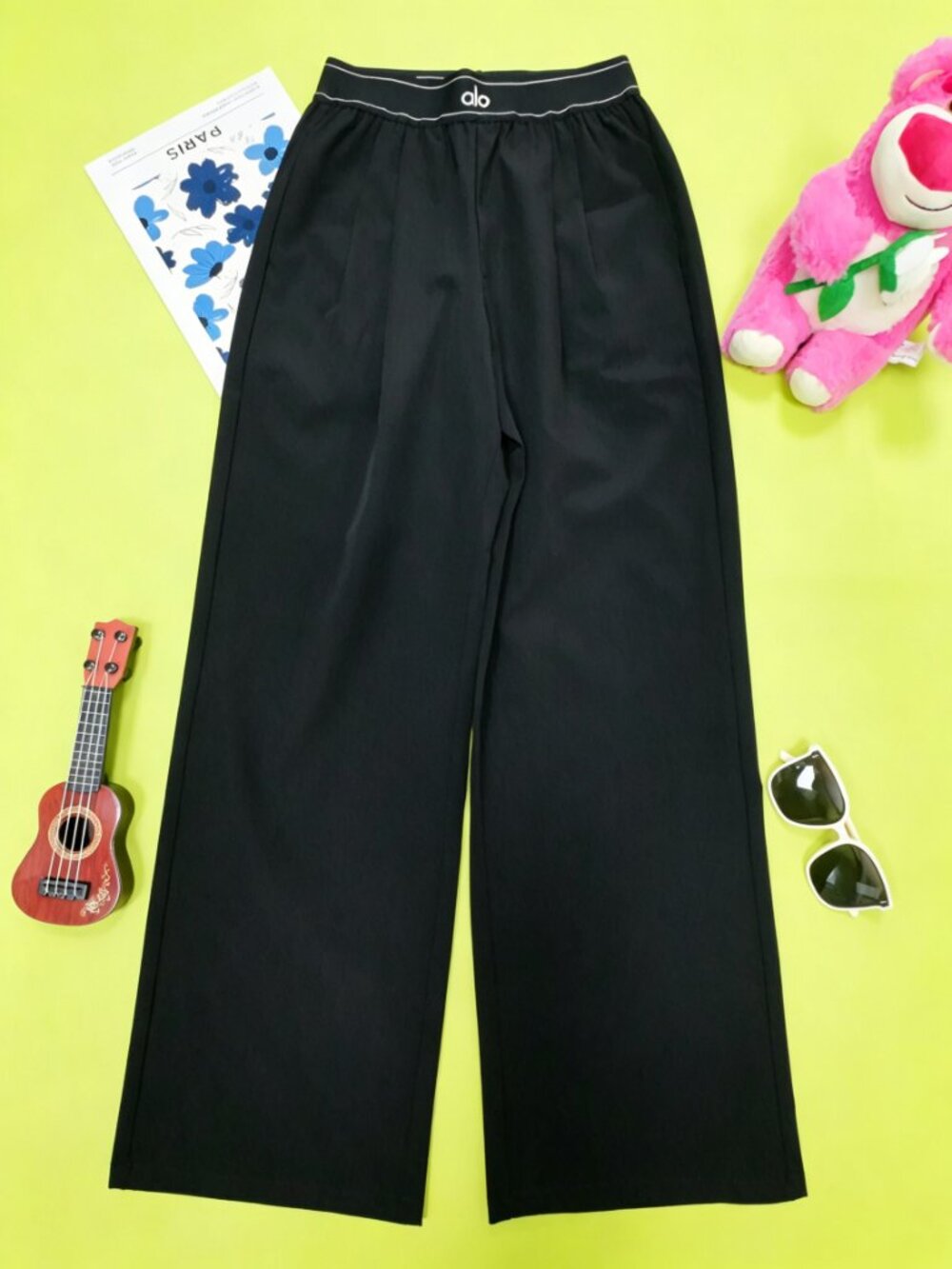 🐱‍👤NWT ALO Yoga Suit Up Trouser Black Womens Regular 30" Inseam🦓 - Picture 2 of 15